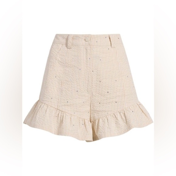 Cinq A Sept Ditsy Neema Seersucker Shorts - Picture 1 of 11